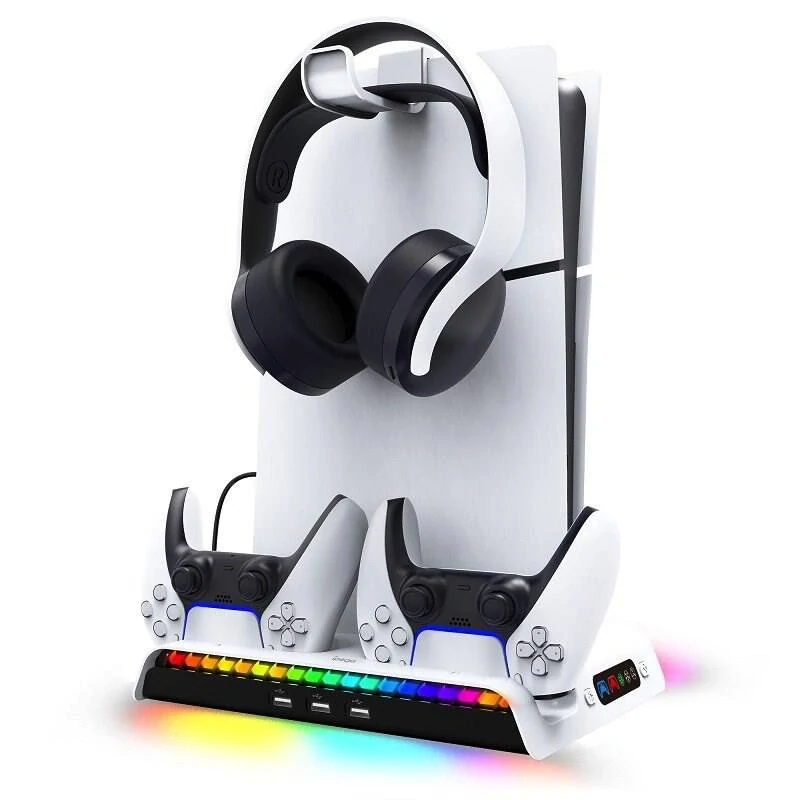 Dokovacia stanica iPega P5S006 RGB s chladením pre PS5 Pro/Slim (PG-P5S006) biela