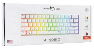 Herná klávesnica White Shark Shinobi 2, biela, káblová