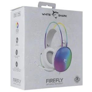 White Shark herné slúchadlá FIREFLY pre PC, PS4, PS5, Xbox biele