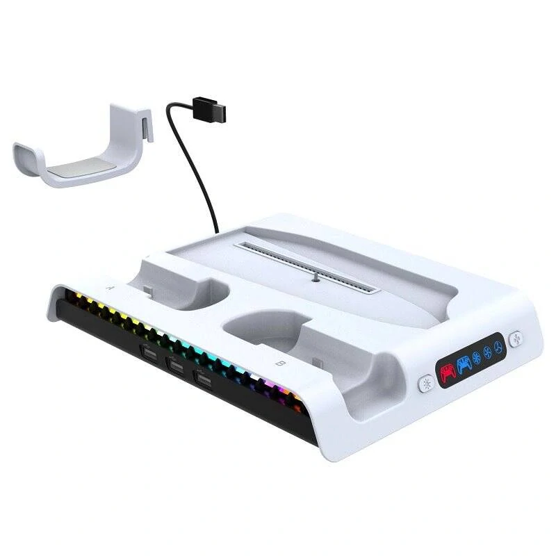 Dokovacia stanica iPega P5S006 RGB s chladením pre PS5 Pro/Slim (PG-P5S006) biela