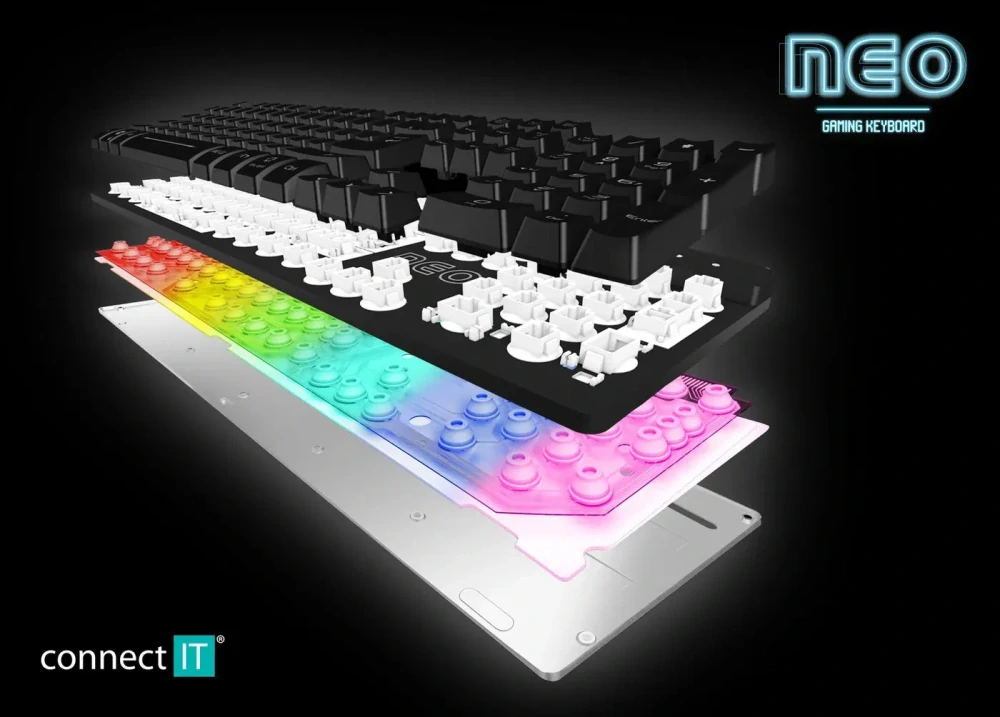 Herná klávensica CONNECT IT Neo Pro gaming keyboard black