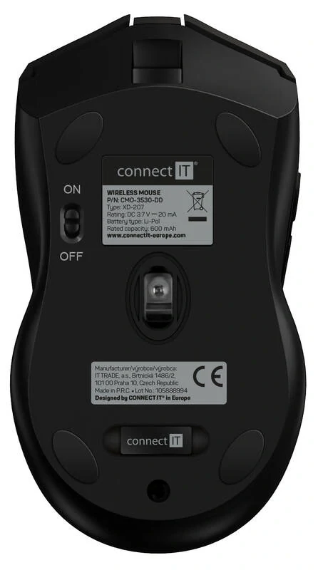 Herná myš CONNECT IT DOODLE 3, black