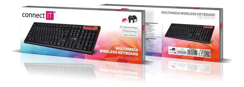 Klávesnica Connect IT CKB-3000-CS, CZ/SK, black