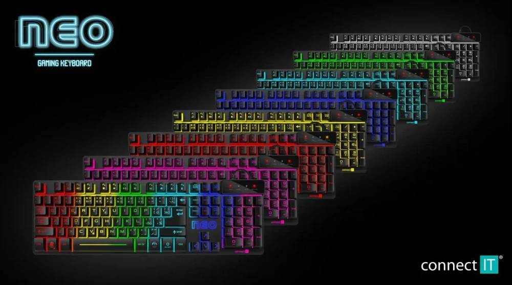 Herná klávensica CONNECT IT Neo Pro gaming keyboard black